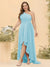 A-line/Princess One-The-Shoulder Asymmetrical Long Plus Size Bridesmaid dresses