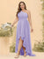 A-line/Princess One-The-Shoulder Asymmetrical Long Plus Size Bridesmaid dresses