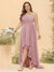 A-line/Princess One-The-Shoulder Asymmetrical Long Plus Size Bridesmaid dresses