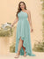 A-line/Princess One-The-Shoulder Asymmetrical Long Plus Size Bridesmaid dresses