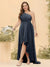 A-line/Princess One-The-Shoulder Asymmetrical Long Plus Size Bridesmaid dresses