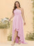 A-line/Princess One-The-Shoulder Asymmetrical Long Plus Size Bridesmaid dresses