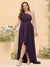 A-line/Princess One-The-Shoulder Asymmetrical Long Plus Size Bridesmaid dresses