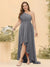 A-line/Princess One-The-Shoulder Asymmetrical Long Plus Size Bridesmaid dresses