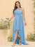 A-line/Princess One-The-Shoulder Asymmetrical Long Plus Size Bridesmaid dresses