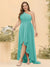 A-line/Princess One-The-Shoulder Asymmetrical Long Plus Size Bridesmaid dresses
