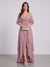 A-Line/Princess Spaghetti Straps Half Sleeves V-Neck Bridesmaid Dresses With Ruffles