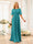 A-Line/Princess Floor-Length Short Sleeves Bridesmaid Dresses with Sash