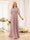 A-Line/Princess Floor-Length Short Sleeves Bridesmaid Dresses with Sash