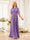 A-Line/Princess Floor-Length Short Sleeves Bridesmaid Dresses with Sash