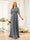 A-Line/Princess Floor-Length Short Sleeves Bridesmaid Dresses with Sash