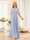 A-Line/Princess Floor-Length Short Sleeves Bridesmaid Dresses with Sash