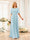 A-Line/Princess Floor-Length Short Sleeves Bridesmaid Dresses with Sash