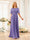 A-Line/Princess Floor-Length Short Sleeves Bridesmaid Dresses with Sash
