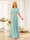 A-Line/Princess Floor-Length Short Sleeves Bridesmaid Dresses with Sash