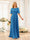 A-Line/Princess Floor-Length Short Sleeves Bridesmaid Dresses with Sash