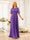 A-Line/Princess Floor-Length Short Sleeves Bridesmaid Dresses with Sash