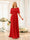 A-Line/Princess Floor-Length Short Sleeves Bridesmaid Dresses with Sash