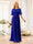 A-Line/Princess Floor-Length Short Sleeves Bridesmaid Dresses with Sash