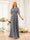 A-Line/Princess Floor-Length Short Sleeves Bridesmaid Dresses with Sash