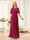 A-Line/Princess Floor-Length Short Sleeves Bridesmaid Dresses with Sash