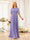A-Line/Princess Floor-Length Short Sleeves Bridesmaid Dresses with Sash