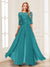 Chiffon Floor-Length Half Sleeves Scoop Mother of the Bride Pantsuits