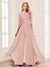 Chiffon Floor-Length Half Sleeves Scoop Mother of the Bride Pantsuits