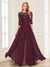 Chiffon Floor-Length Half Sleeves Scoop Mother of the Bride Pantsuits