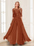 Chiffon Floor-Length Half Sleeves Scoop Mother of the Bride Pantsuits