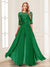 Chiffon Floor-Length Half Sleeves Scoop Mother of the Bride Pantsuits