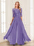 Chiffon Floor-Length Half Sleeves Scoop Mother of the Bride Pantsuits