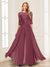 Chiffon Floor-Length Half Sleeves Scoop Mother of the Bride Pantsuits
