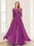 Chiffon Floor-Length Half Sleeves Scoop Mother of the Bride Pantsuits