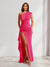 Sheath/Column One-Shoulder Pleated Ruffle Bridesmaid Dresses with Split Side