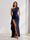 Sheath/Column One-Shoulder Pleated Ruffle Bridesmaid Dresses with Split Side