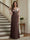 Trumpet/Mermaid Long Sleeves Scoop Floor-Length Mother of the Bride Dresses with Ruched & Embroidery