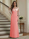 Trumpet/Mermaid Long Sleeves Scoop Floor-Length Mother of the Bride Dresses with Ruched & Embroidery