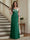 Trumpet/Mermaid Long Sleeves Scoop Floor-Length Mother of the Bride Dresses with Ruched & Embroidery