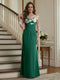 Trumpet/Mermaid Long Sleeves Scoop Floor-Length Mother of the Bride Dresses with Ruched & Embroidery