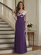 Trumpet/Mermaid Long Sleeves Scoop Floor-Length Mother of the Bride Dresses with Ruched & Embroidery