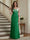 Trumpet/Mermaid Long Sleeves Scoop Floor-Length Mother of the Bride Dresses with Ruched & Embroidery