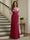 Trumpet/Mermaid Long Sleeves Scoop Floor-Length Mother of the Bride Dresses with Ruched & Embroidery