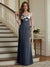 Trumpet/Mermaid Long Sleeves Scoop Floor-Length Mother of the Bride Dresses with Ruched & Embroidery