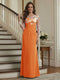 Trumpet/Mermaid Long Sleeves Scoop Floor-Length Mother of the Bride Dresses with Ruched & Embroidery