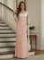 Trumpet/Mermaid Long Sleeves Scoop Floor-Length Mother of the Bride Dresses with Ruched & Embroidery