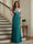 Trumpet/Mermaid Long Sleeves Scoop Floor-Length Mother of the Bride Dresses with Ruched & Embroidery