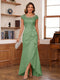 Sheath/Column Scoop Short Sleeves Mother of the Bride Dresses With Lace & 3D Floral