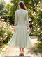 A-Line/Princess Scoop 3/4 Sleeves Tea-Length Mother of the Bride Dresses with Applique & Jacket