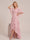 A-Line/Princess V-Neck Short Sleeves Tiered Asymmetrical Chiffon Mother of the Bride Dresses